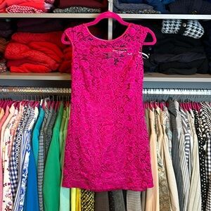 Theia fuschia sleeveless dress size 2